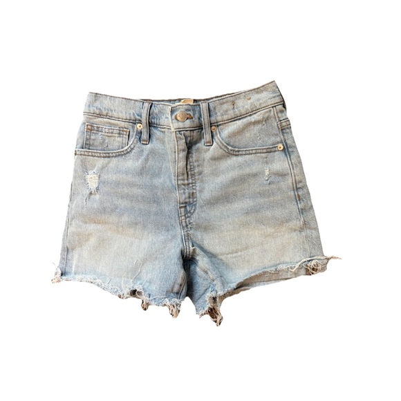 Madewell Women’s The Perfect Jean Short Size 25 High Rise Raw Hem Denim $88 - Picture 1 of 5
